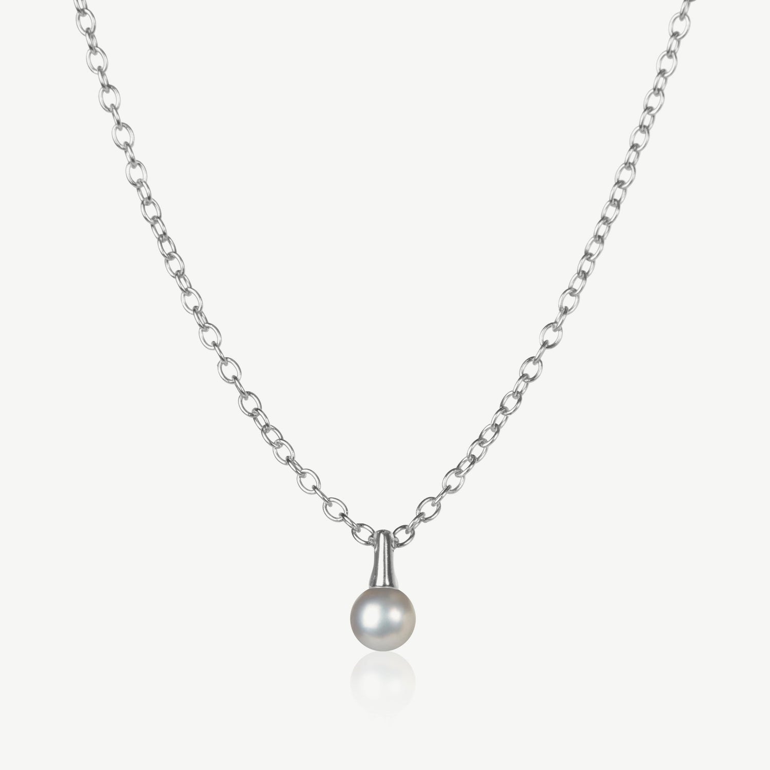 Pearl necklace on a white background