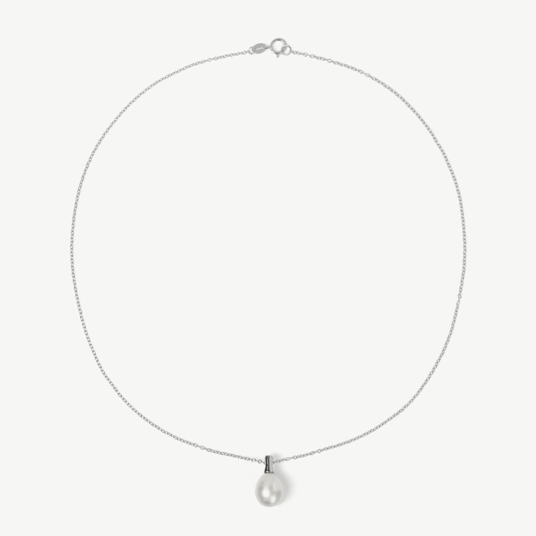 Freda 10mm Pearl Pendant Necklace 925 Sterling Silver