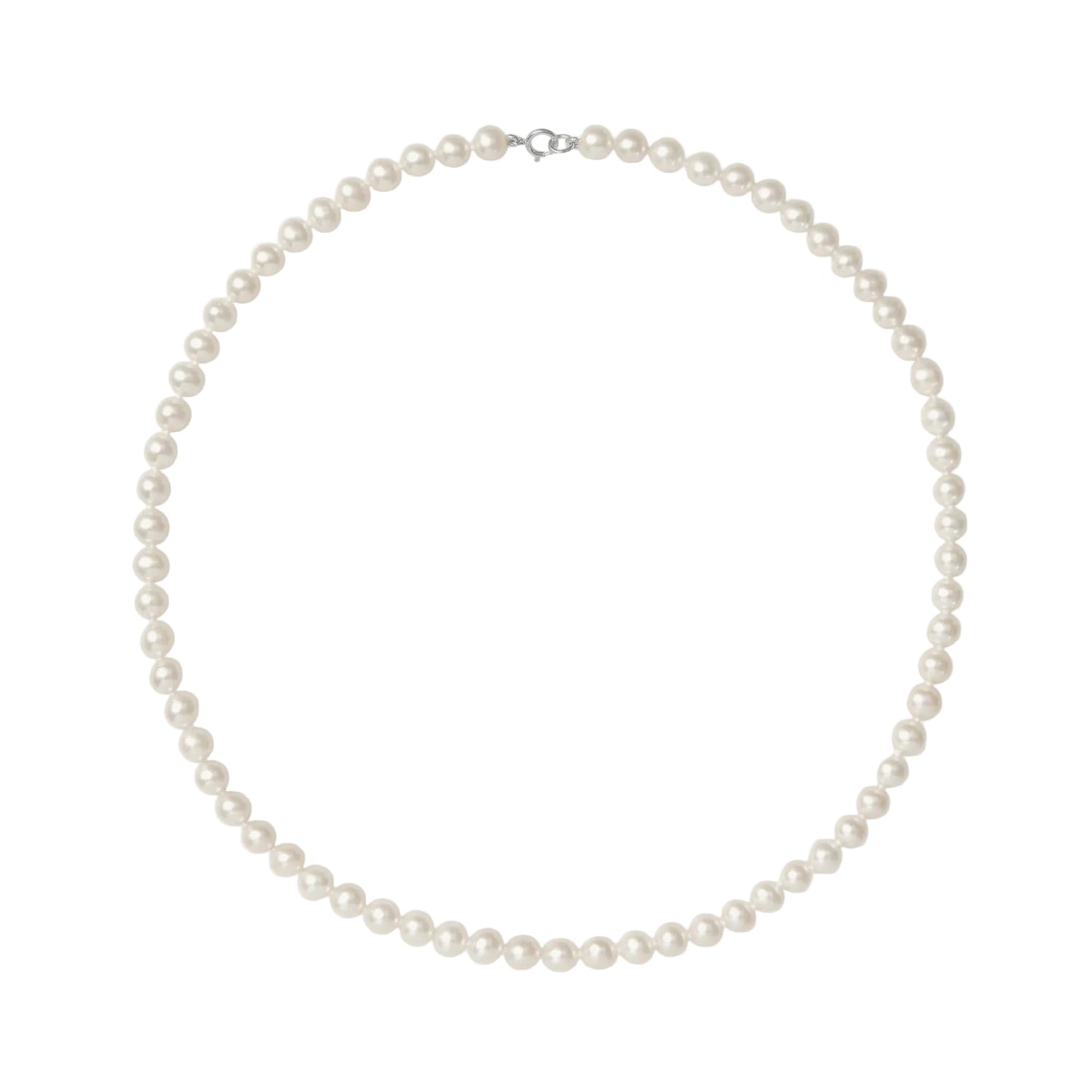 Pearl necklace on a white background