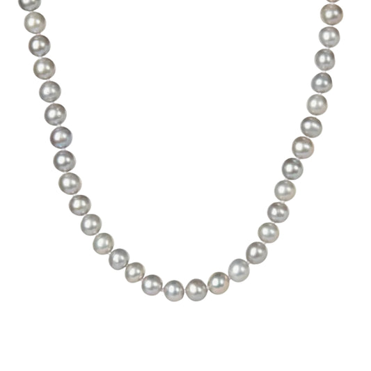 Pearl necklace on a white background