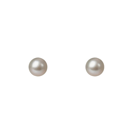 Pair of pearl earrings on a white background