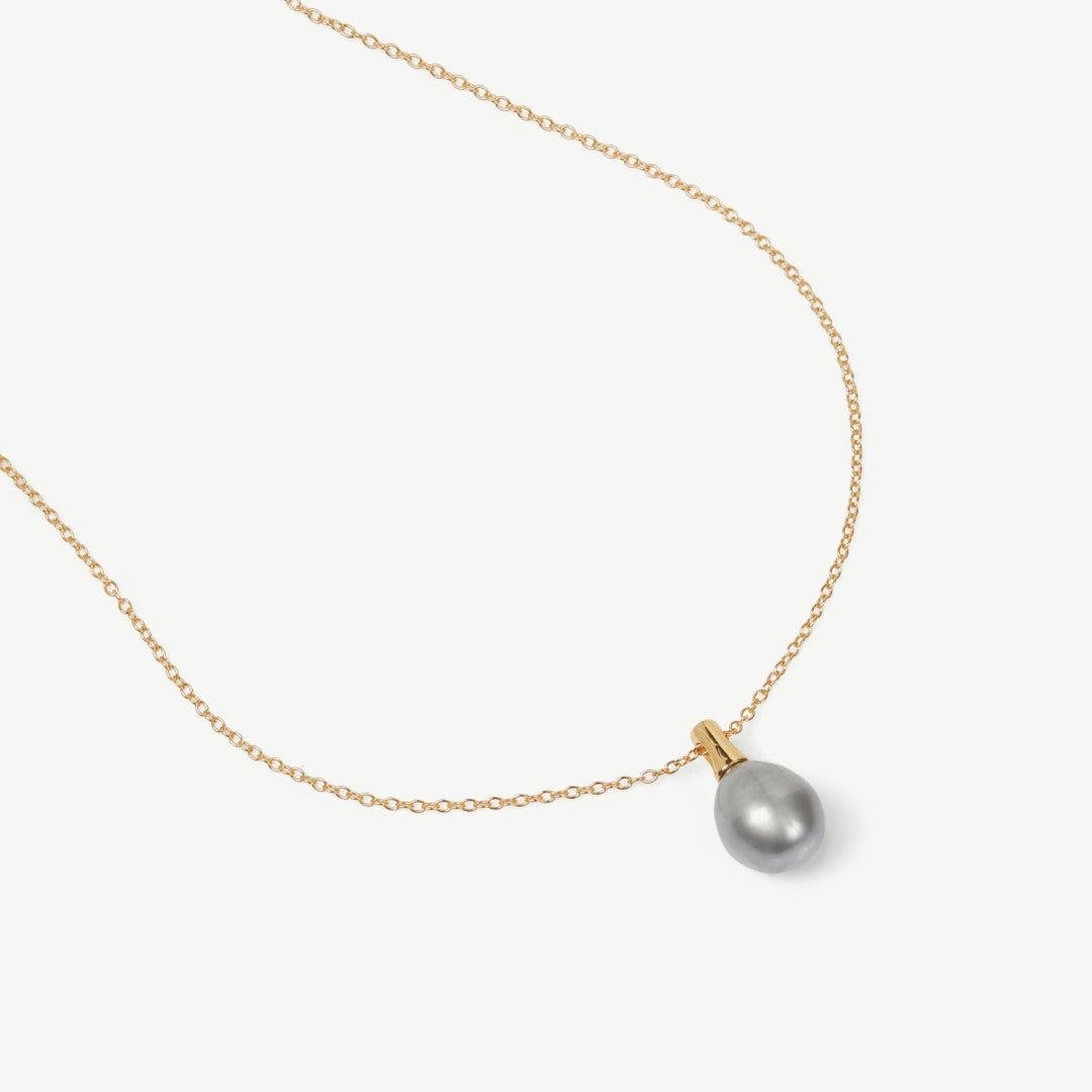 Pearl necklace on a white background