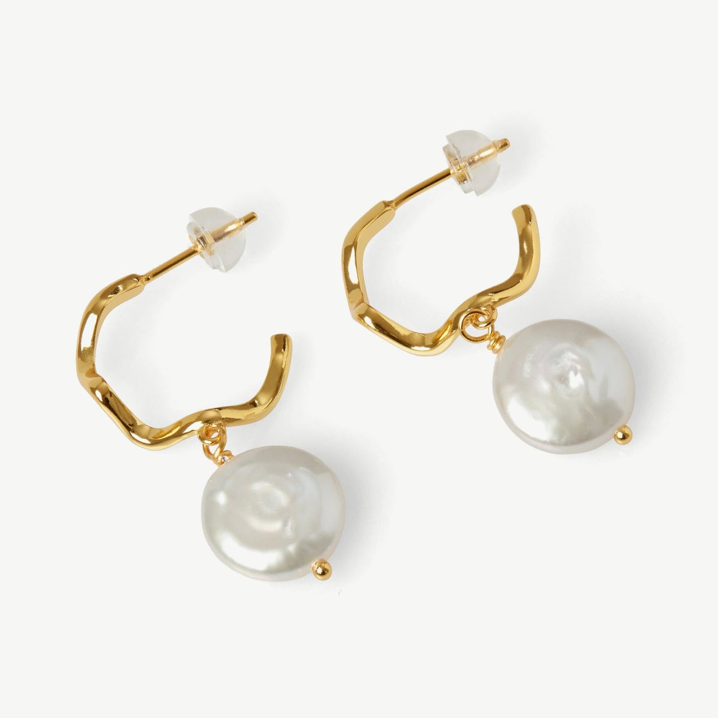 Beatrix Pearl Earrings 18ct Gold Plated