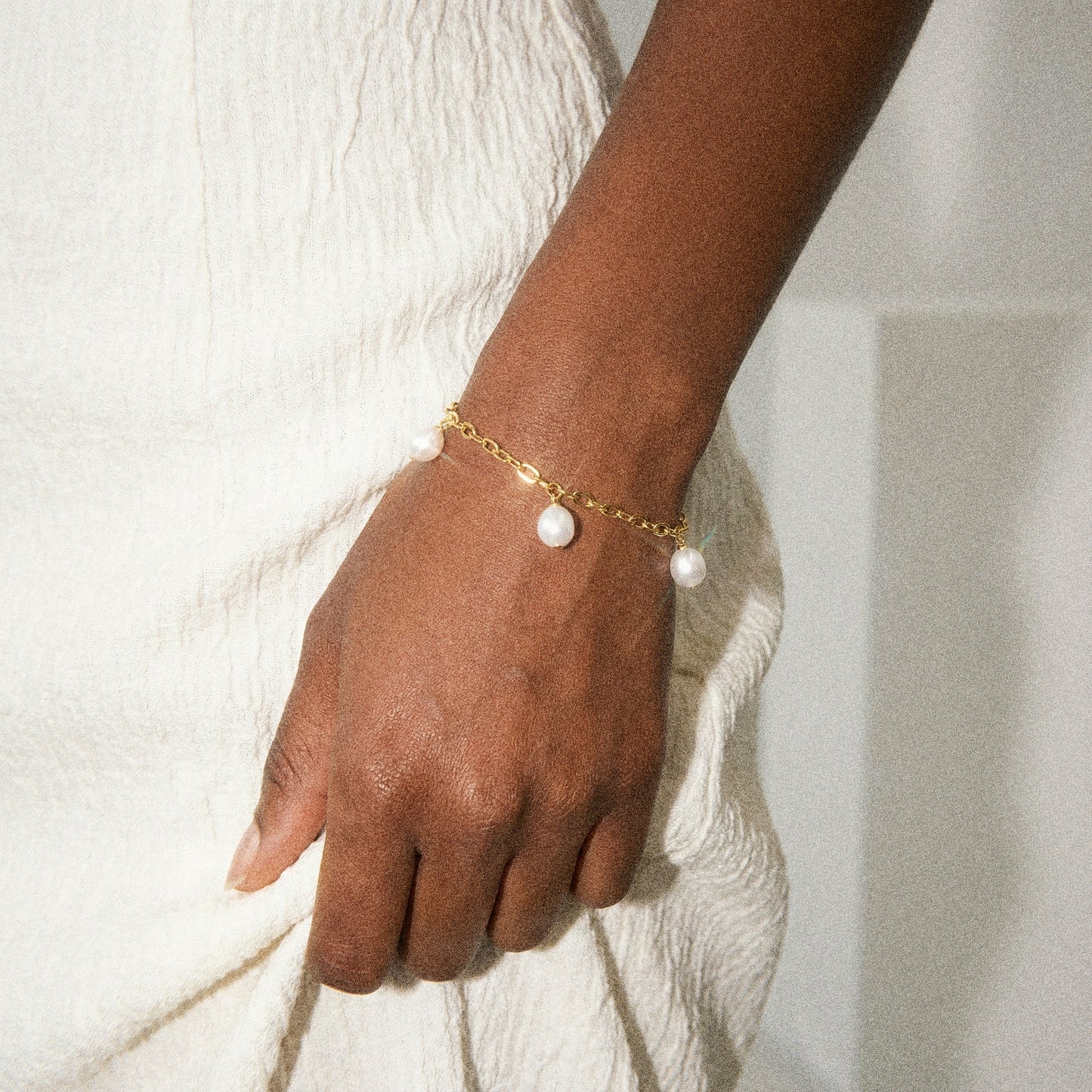 Elodie Pearl Bracelet 18ct Gold Plated